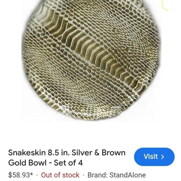 Divination oval snakeskin glass bowl - Picture 4 of 5